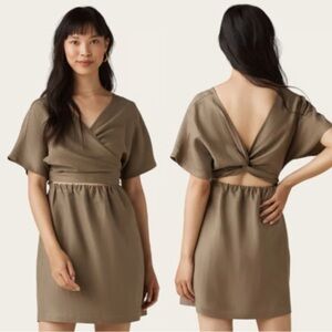 Vetta The Convertible Wrap Mini Dress in Tuscan Khaki Capsule Wardrobe